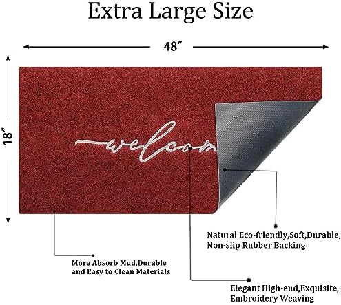 AAZZKANG Doormat Decorative Outdoor Mat Large 18"x48" - Image 3