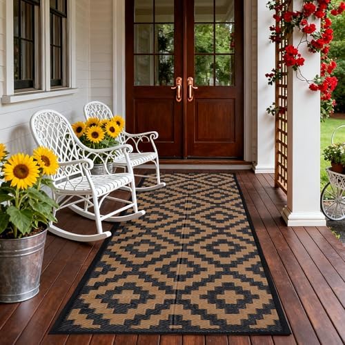SAND MINE Reversible Mats, Plastic Straw Rug, Modern Area Rug, Large Floor Mat - Image 5
