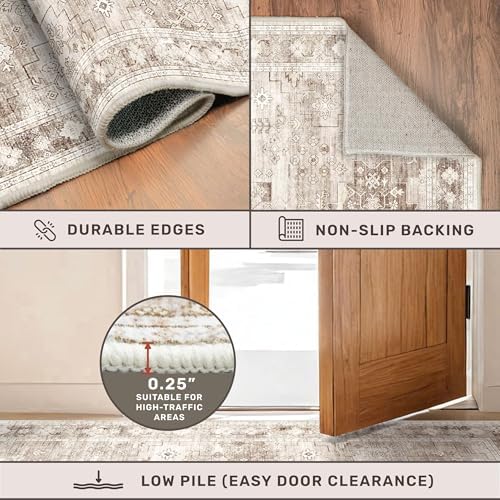 Beige Boho Rug for Living Room 8x12 - Image 5