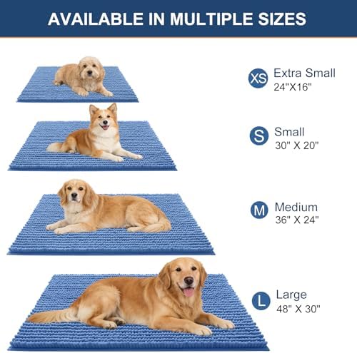 OLANLY Dog Door Mat for Muddy Paws 30x20, Extra Absorbent Chenille Mud Mat - Image 2