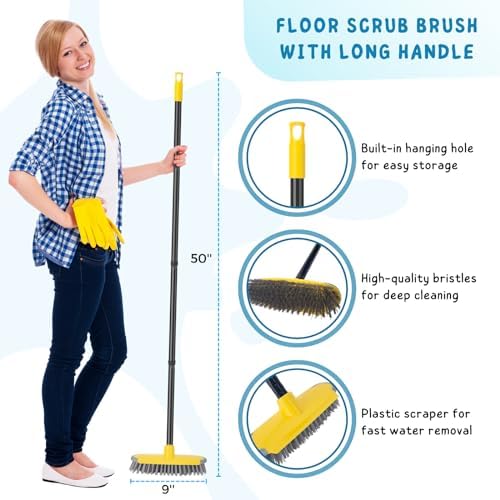 Deck Brush with Long Handle - Image 2