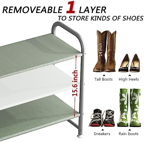 INGIORDAR 3 Tier Long Shoe Rack Organizer - Image 5