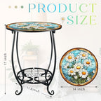 Cinnvoice Outdoor Side Table Small End Patio Porch Table - Image 3