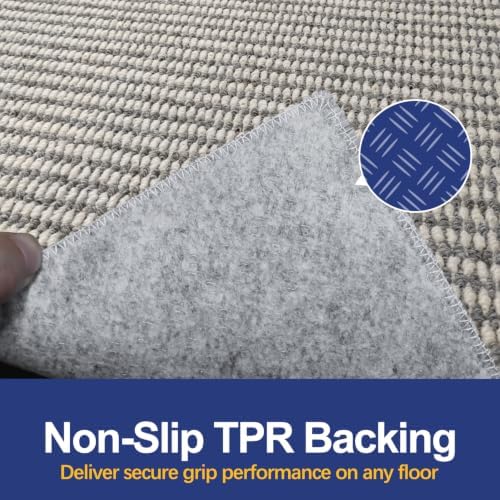 Faux Jute Rug Runner 2'x10', Washable & Non-Slip - Image 2