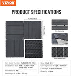 VEVOR 10 sq. ft Plastic Interlocking Deck Tiles, 10 Pack, Patio Floor Decking - Image 7