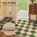 Lessymo Kitchen Runner Rug 2x6 Checkered Jute Rugs Washable Non Slip - Image 4