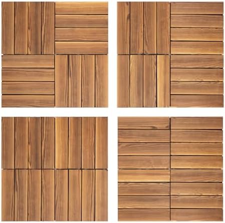 36PCS Wooden Decking Tiles, Balcony Floor Covering by Ojseimchrl