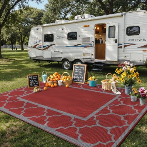 GENIMO Outdoor Rug, Waterproof Plastic Rugs - Image 3
