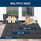 Smiry Front Door Mat Outside Entrance, Low Profile Rubber Doormat - Image 2