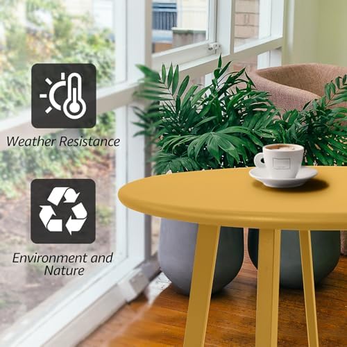 Meluvici Outdoor Side Table, Weather Resistant Patio Small Side Table Outdoor - Image 4