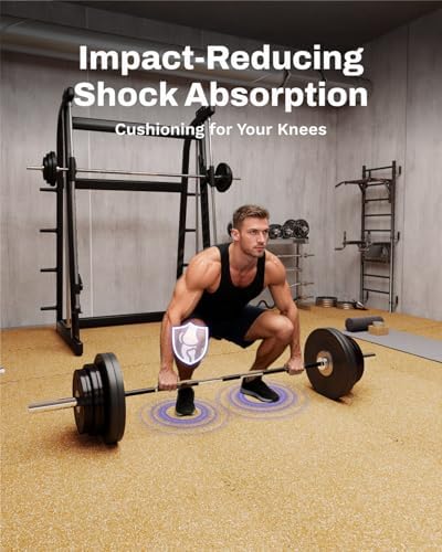 AIRHOP 0.56in Thick 24 Sq Ft Exercise Equipment Mats, 6 Tiles Upgraded Rubber - Image 3