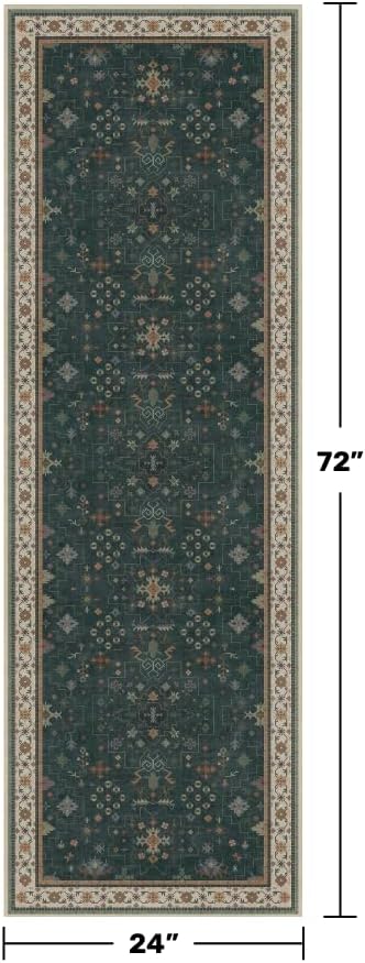Hazo Haus Dark Green 2x6 Kitchen Rug - Image 2