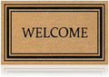 Coir Welcome Mat, Stylish Welcome, 17 x 29 in by AmaruDoorMats