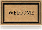 Coir Welcome Mat, Stylish Welcome, 17 x 29 in by AmaruDoorMats