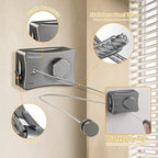 Retractable Clothesline, 16.7 Ft Stainless Wire Single Clothes Line - Image 5
