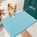 OLANLY Dog Door Mat for Muddy Paws 24x16, Extra Absorbent Chenille Mud Mat by OLANLY