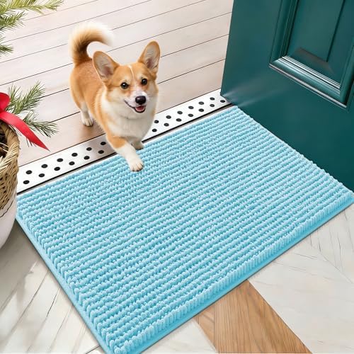 OLANLY Dog Door Mat for Muddy Paws 24x16, Extra Absorbent Chenille Mud Mat by OLANLY