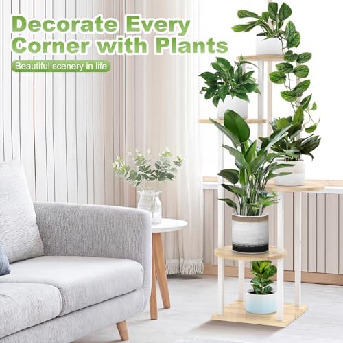 5 Tier Plant Stand Indoor Corner Tall Shelf - Image 4