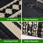RURALITY Outdoor Rug 9x12 Waterproof - Image 4