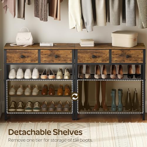 YATINEY 4 Tier Shoe Rack, Large Capacity Shoe Storage Organizer, Metal Shoe - Image 5