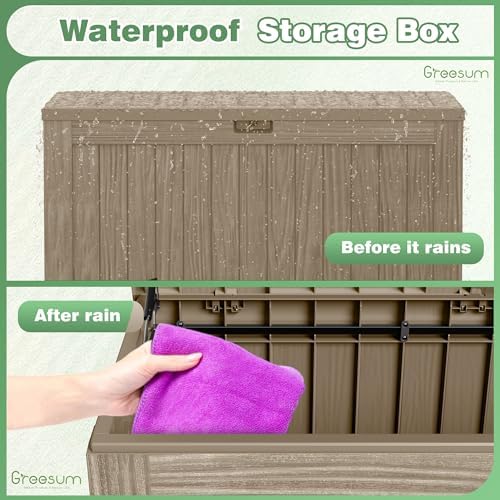 Greesum Outdoor Storage Box 120 Gallon Storage Bin - Image 2