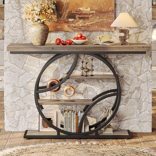 Huuger 47.2 Inch Entryway Table, Industrial Console Sofa Table - Image 6