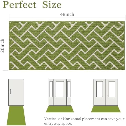 hicorfe Dirt Trapper Indoor Doormat, Non Slip Backing Washable Door Mats - Image 2
