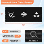 iCover 6x12ft Privacy Screen Fence, Outdoor Fencing Panels, Garden Windscreen - Image 3