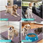 OLANLY Dog Door Mat for Muddy Paws 30x20, Paw Print Design Chenille Mud Mat - Image 7