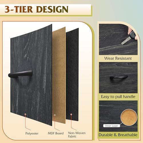 WLIVE Tall Dresser for Bedroom, 9 Drawer Chest of Drawers - Image 6