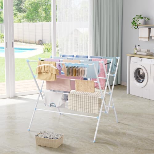 Drying Rack Clothing, 35.4in Long Drying Poles Large Clothes Drying Rack - Image 2