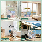BAKON Space Saving Foldable Clothes Drying Rack, Extendable Rustproof Laundry - Image 6
