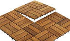 Bare Decor BARE-WF2009 Solid Teak Wood Interlocking Flooring Tiles - Image 3