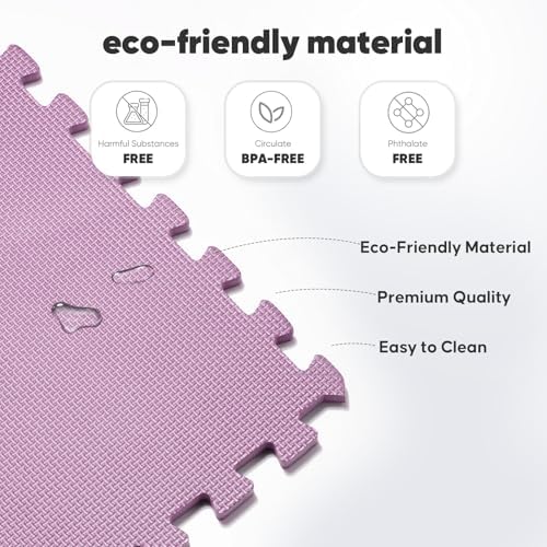 24 Pack 96 sqft Home Gym Mat, Puzzle Exercise Mat, EVA Interlocking Foam Floor - Image 4