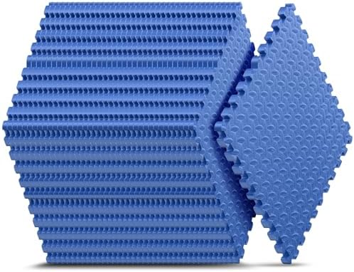 16 Pack 64 sqft Home Gym Mat, Puzzle Exercise Mat, of EVA Interlocking Foam by NazhuraGoodCompanionAtHome