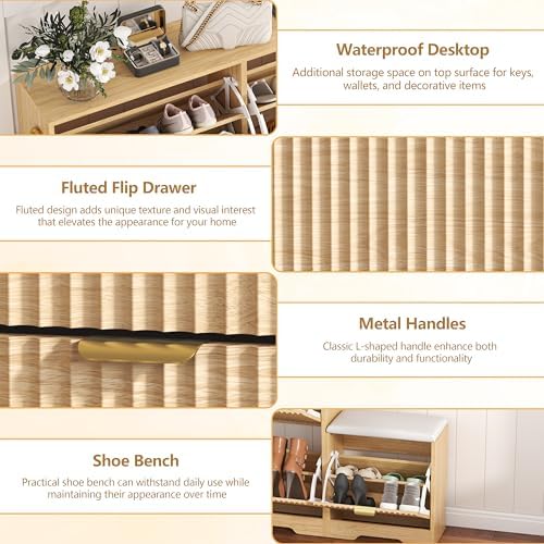HUANLEGO Shoe Cabinet Storage for Entryway - Image 5