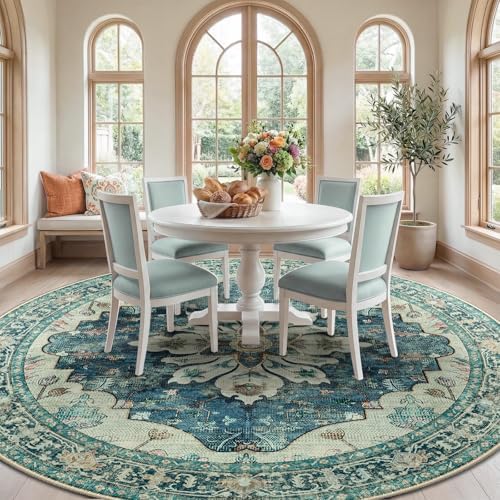 RELEANY Washable Area Rug, Round 10ft - Image 3