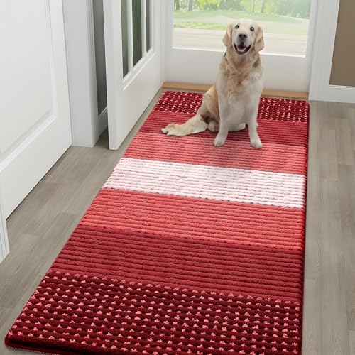 Kitinjoy Indoor Outdoor Door Mat, 59x24 Non-Slip Dirt Trapper Doormats by Kitinjoy
