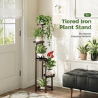Bamworld Corner Plant Stand Indoor Outdoor Tall Metal Flower Pot Stands - Image 4