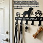 5-Hooks Dog Leash Holder for Wall， Dog Accessory Holder ，Metal Key Holder Leash - Image 3