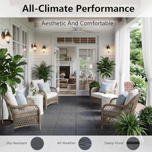 44 Interlocking Deck Tiles 12x12in +12 Edges Trim & 4 Corners - Image 4