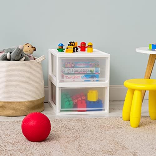 IRIS USA 2-Pack 30 Qt. Stacking Drawer Organizer - Image 2