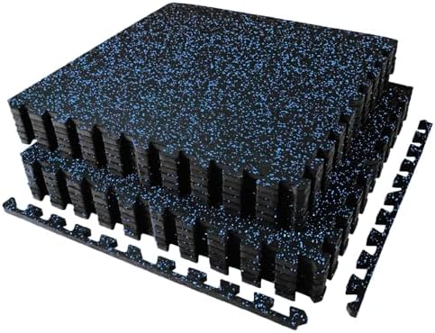 AIRHOP 0.56in Thick 48 Sq Ft Exercise Equipment Mats, 12 Tiles Upgraded Rubber by Airhop