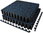 AIRHOP 0.56in Thick 48 Sq Ft Exercise Equipment Mats, 12 Tiles Upgraded Rubber by Airhop