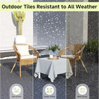 Rovibek 44 PCS Interlocking Deck Tiles, All Weather Patio Tiles - Image 5