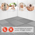 MYFAMIREA Modular Interlocking Cushion 12 Pack 11.8" x 11.8" Rubber Floor Tiles - Image 6