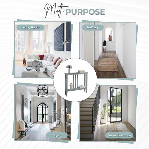 Kings Brand Narrow Console Table w/Storage Shelf - Image 6
