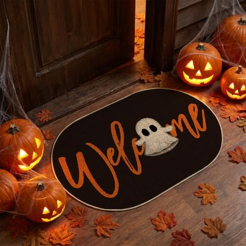Artoid Mode Boo Halloween Welcome Oval Doormat, Home Decor Low-Profile Switch - Image 5