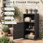 Tangkula Rattan Outdoor Storage Cabinet - Image 3