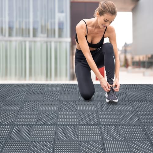 9 Pack Modular Interlocking Outdoor Shower Mat - Image 4